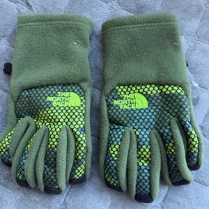 The North Face Kids Mittens Green and Blue